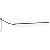 vidaXL Awning Retractable White 118.11 x 98.43 x 64.96 in Polyester