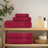 vidaXL Bath Towel Set of 4 Bordeaux 100% Cotton 39.4 x 59.1 in Durable