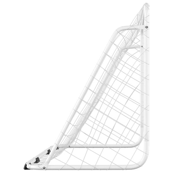 vidaXL Football Goal with Net White 70.9x35.4x47.2" Steel