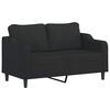vidaXL Sofa Set Black Fabric (100% polyester), Metal, Textilene, Plywood