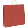 vidaXL Paper Bags 250 pcs with Handles Red 54x15x49 cm