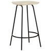 vidaXL Bar Stool Set of 2 Bleached wood and black metal