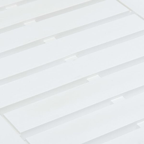 vidaXL Garden Table White Plastic 30.7 in x 21.7 in x 15.0 in Durable