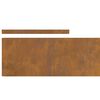 vidaXL Lawn Edging Rusty 450 x 0.05 x 15 cm Weathering Steel