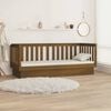 vidaXL Day Bed Honey brown Solid pine wood Small Single