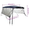 vidaXL 4-bow Bimini Top with Mesh Sidewalls 95.7x(66.9-71.7)x53.9"