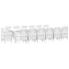 vidaXL Garden Dining Set 15 pcs White Polt rattan