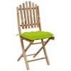 vidaXL Patio Chair Set of 2 Bamboo Standard Foldable Chair