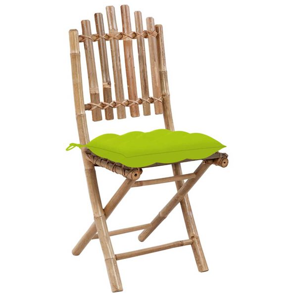 vidaXL Patio Chair Set of 2 Bamboo Standard Foldable Chair