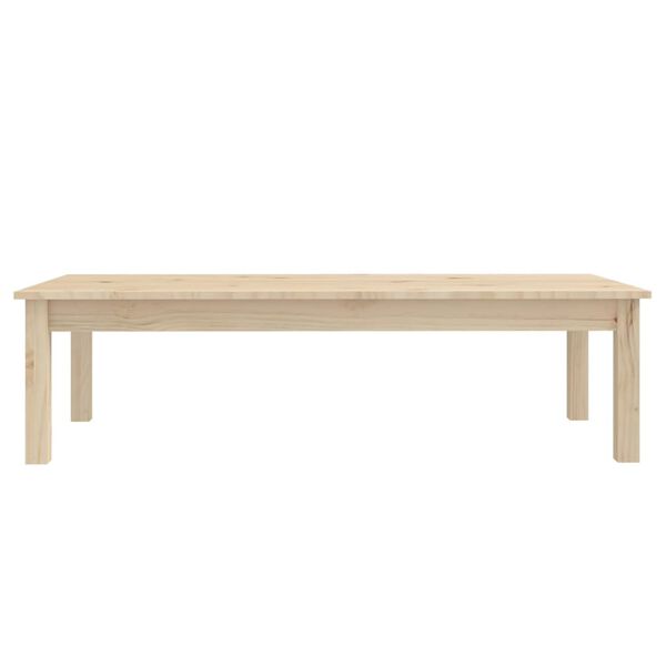 vidaXL Coffee Table Brown Solid pine wood 43.3 in x 19.7 in x 11.8 in