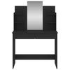 vidaXL Dressing Table Black Engineered wood, Glass 37.8x15.4x55.9 in