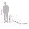 vidaXL Sun Lounger with Cushion Black Poly Rattan