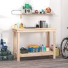 vidaXL Work Bench 43.3x19.7x31.5" Solid Wood Pine