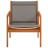 vidaXL Garden Chair Grey, Natural Solid eucalyptus wood, Textilene