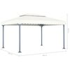 vidaXL Gazebo Cream Aluminum, Steel, Oxford fabric 157.5x118.1 in