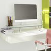 vidaXL Monitor Stand 23.6"x10.2"x3.4" Transparent Glass
