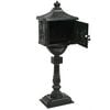 vidaXL Pedestal Letterbox Green Cast aluminum Standard Decorative Inlays