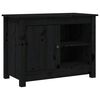 vidaXL TV Cabinet Black Solid pine wood Small TV Cabinet Rectangular