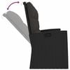 vidaXL Garden Bench Black Poly rattan 3 Seater Adjustable Armrests