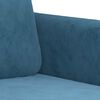 vidaXL 2-seater Sofa Blue Velvet, Metal Standard Seats Many