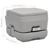 vidaXL Portable Camping Toilet Gray 2.6+2.6 gal