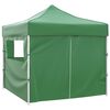 vidaXL Gazebo Green PVC coated polyester, Powder-coated steel Large
