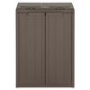 vidaXL Trash Bin with 2 Doors Brown 25.6"x17.7"x34.6" PP