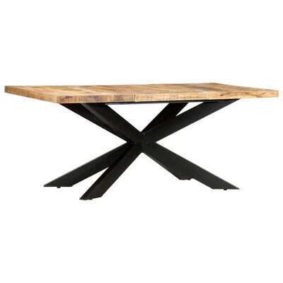 vidaXL Dining Table 70.9"x35.4"x29.9" Solid Rough Mango Wood