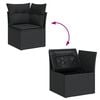 vidaXL Garden Sofa Set Black