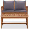 vidaXL Garden Lounge Set Acacia Wood, Dark Grey Solid Acacia Wood, Polyester