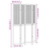 vidaXL Room Divider 4 Panels White Solid Wood Paulownia