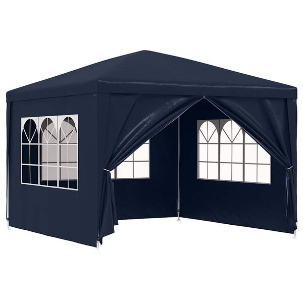 vidaXL Party Tent Blue Polyethylene roof and side panels