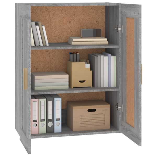 vidaXL Wall Cabinet Grey Sonoma Engineered wood Medium Wall Cabinet