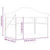 vidaXL Party Tent Cream 600D Oxford fabric with PVC coating 10x13 Feet