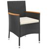 vidaXL Garden Bistro Set Black