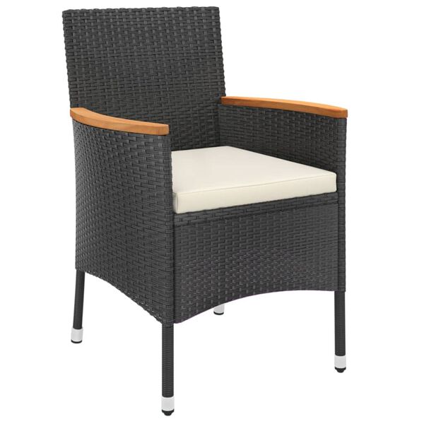 vidaXL Garden Bistro Set Black