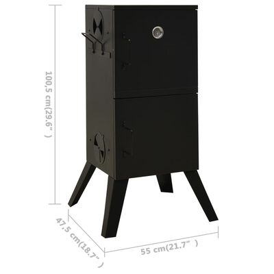 vidaXL Smoker Oven 21.7"x18.7"x39.6" Steel