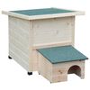 @Pet Hedgehog House White Solid pine wood XL Sturdy Hedgehog House