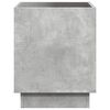 vidaXL Bedside Table Concrete Grey Engineered Wood, Glass Medium