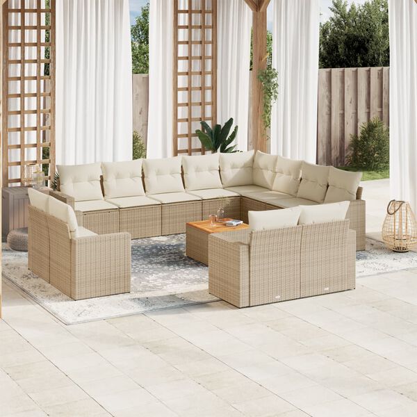 vidaXL Garden Sofa Set Beige