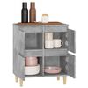 vidaXL Sideboard Concrete grey Engineered wood and eucalyptus wood Compact