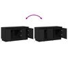 vidaXL TV Cabinet Black Oak 39.37 x 14.96 x 19.29 in Engineered Wood