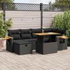 vidaXL Garden Sofa Set Black