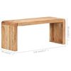 vidaXL Bench Natural Solid Acacia wood Medium Durable Bench