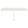 vidaXL Retractable Awning Cream