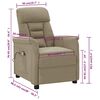 vidaXL Electric Massage Recliner Light Gray Faux Leather