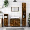 vidaXL Bathroom Cabinet Smoked Oak 31.5x13.0x23.6" Engineered Wood