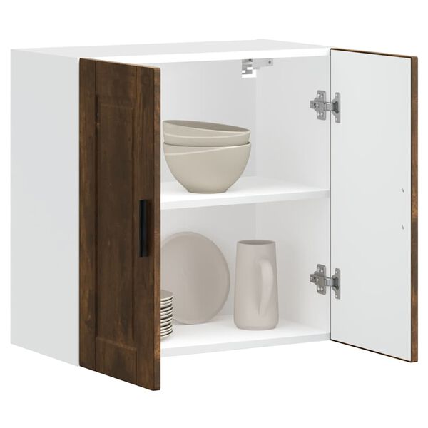 vidaXL Kitchen Wall Cabinet Smoked oak Engineered wood