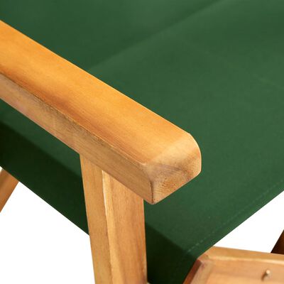 vidaXL Director's Chairs 2 pcs Solid Acacia Wood Green