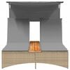vidaXL Patio Double Sun Lounger Mix Beige